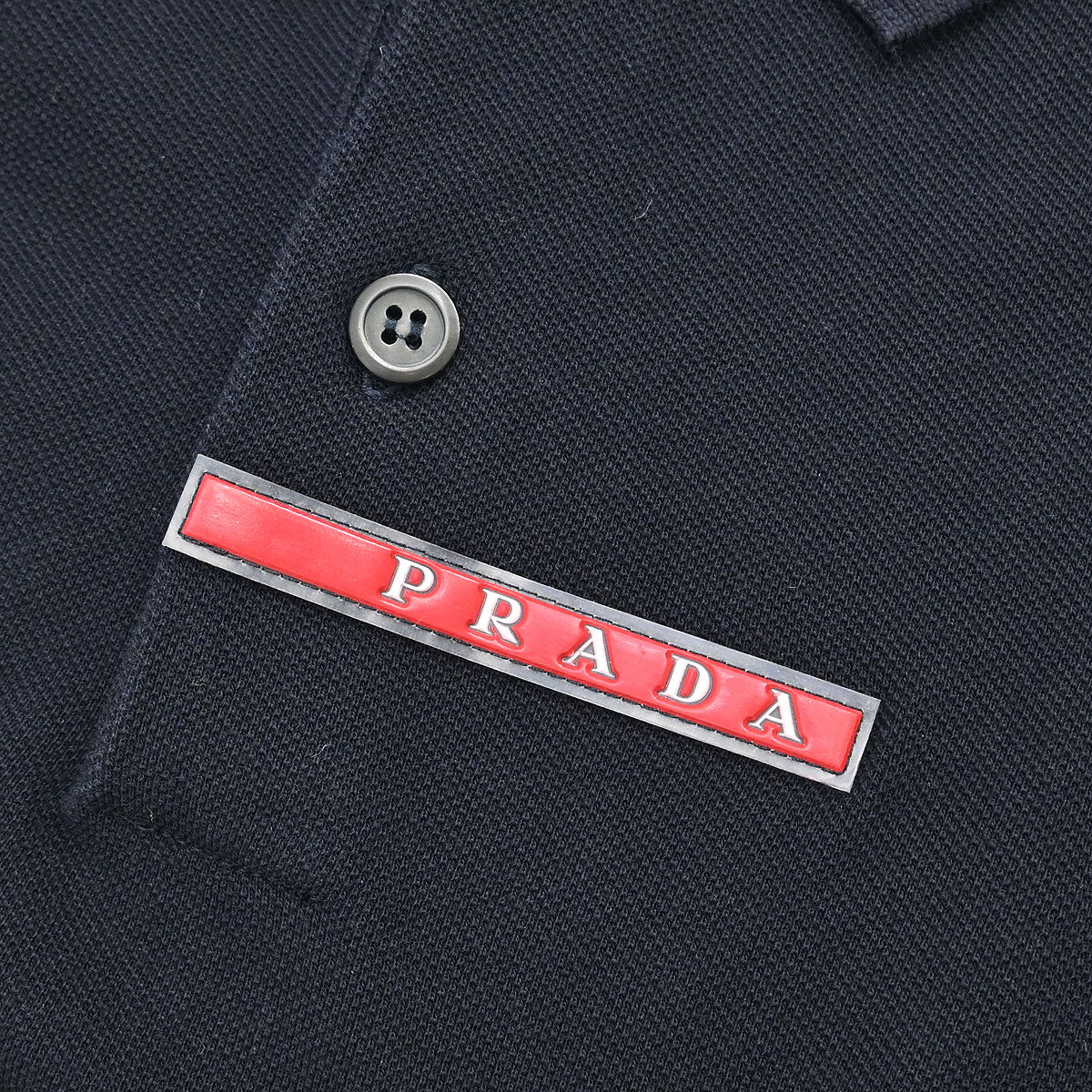 Prada Sport Polo Shirt Top Navy #S