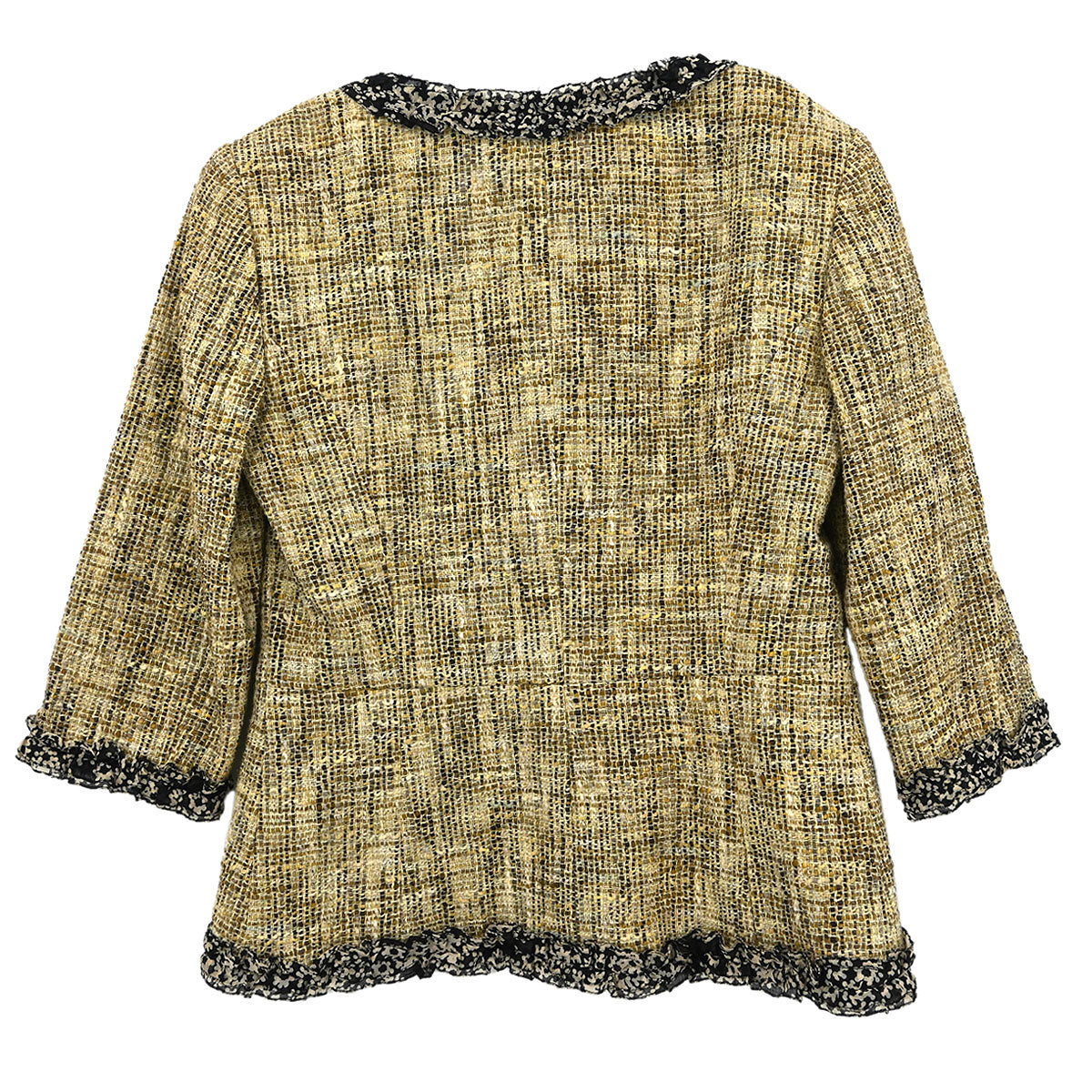 Chanel 2003 Collarless Jacket Beige #36