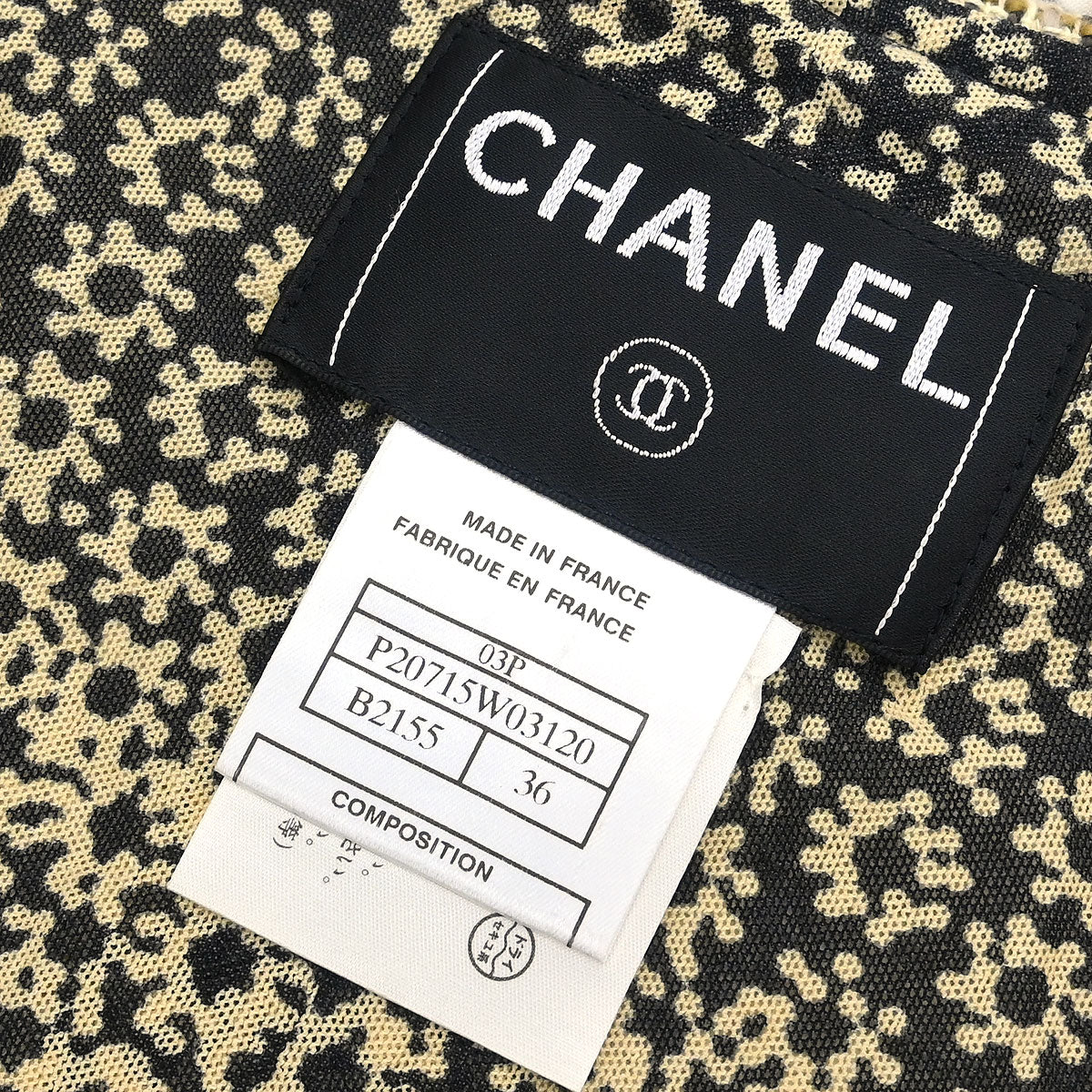 Chanel 2003 Collarless Jacket Beige #36
