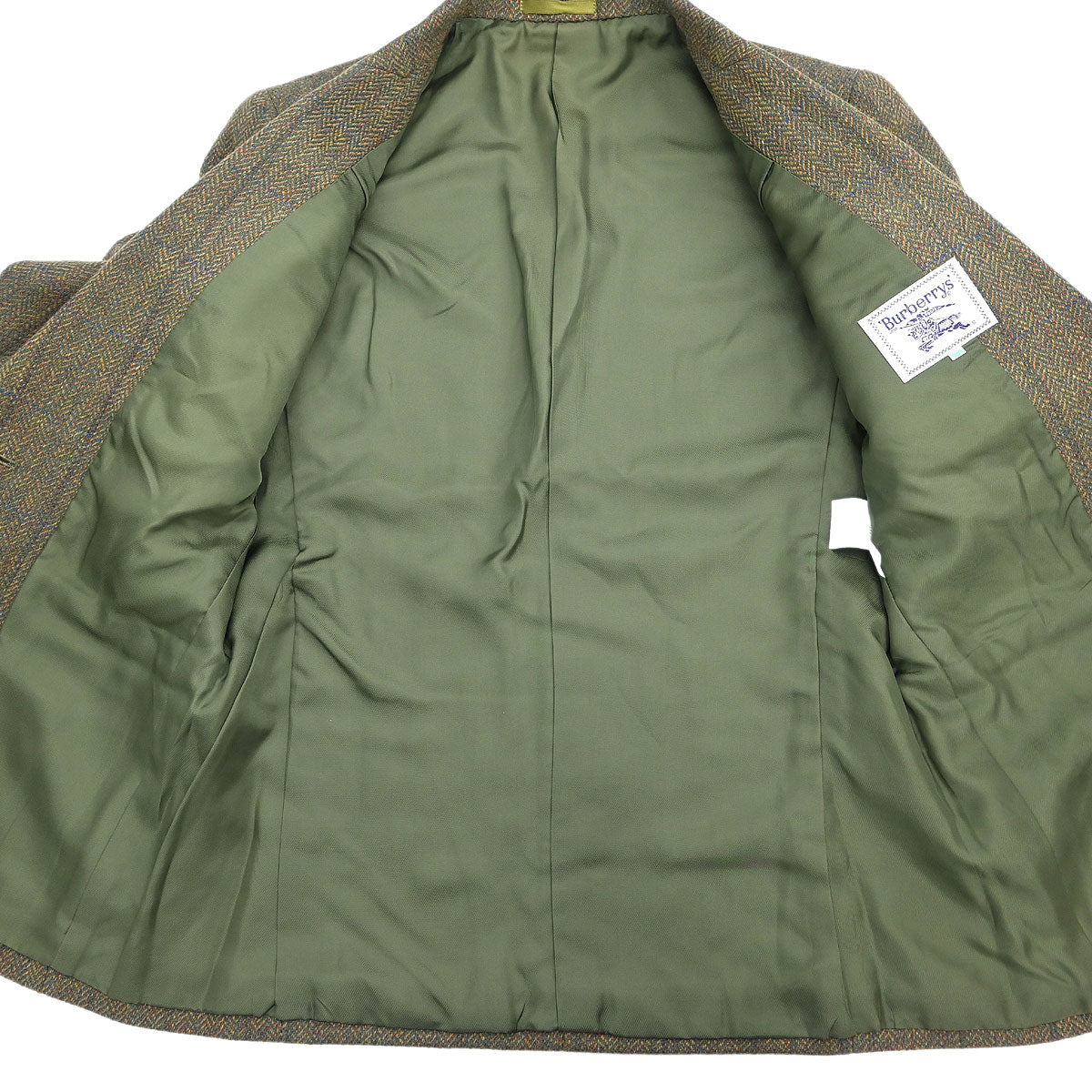 Burberrys Single Breasted Jacket Dark Green #36–38
