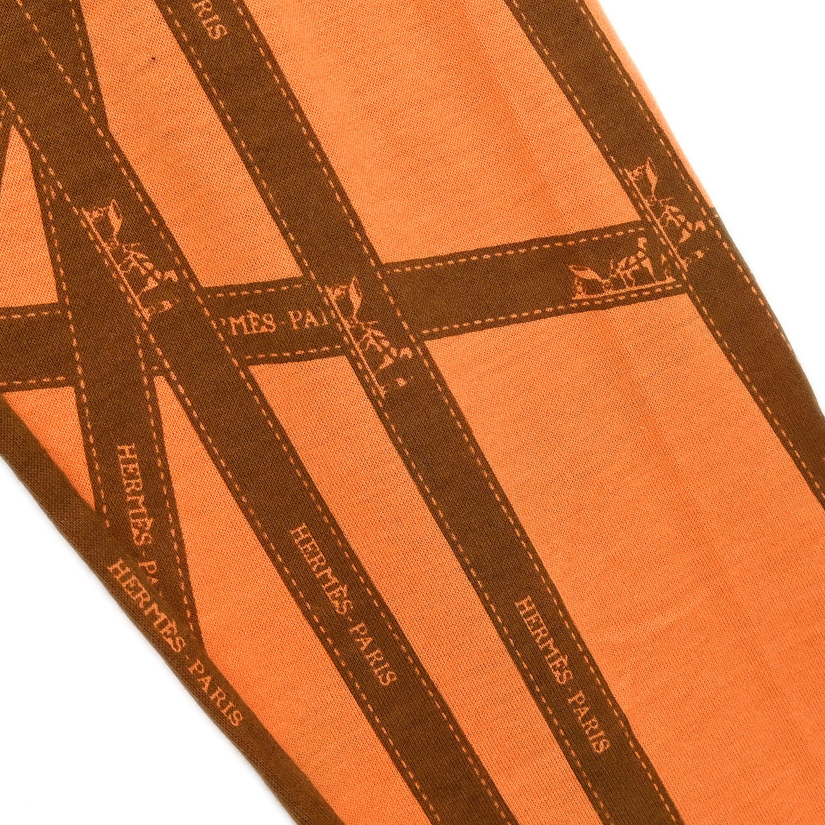 Hermes Long Sleeve T-shirt Top Orange #M