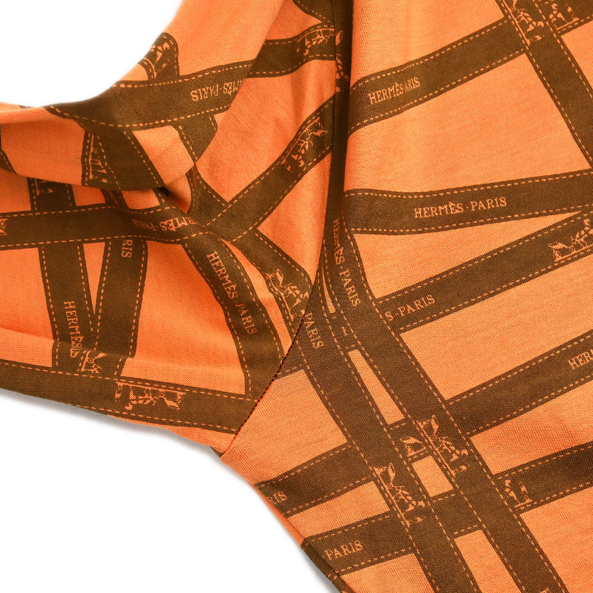 Hermes Long Sleeve T-shirt Top Orange #M