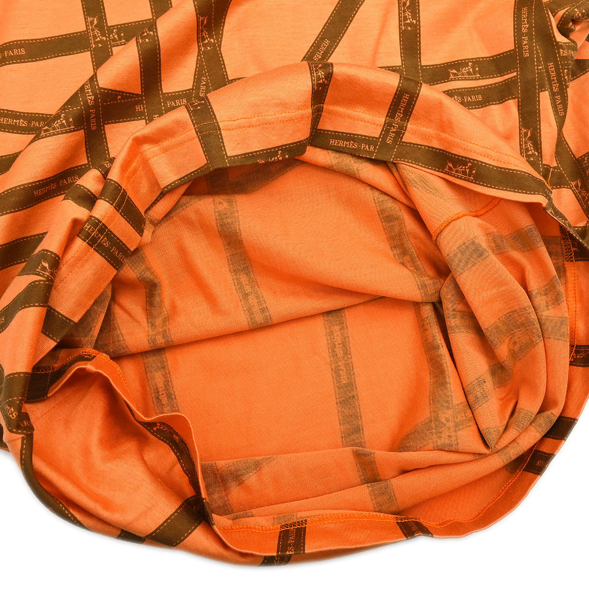 Hermes Long Sleeve T-shirt Top Orange #M