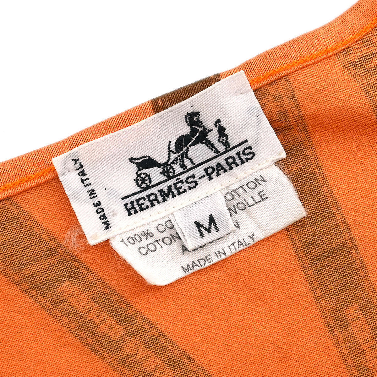 Hermes Long Sleeve T-shirt Top Orange #M