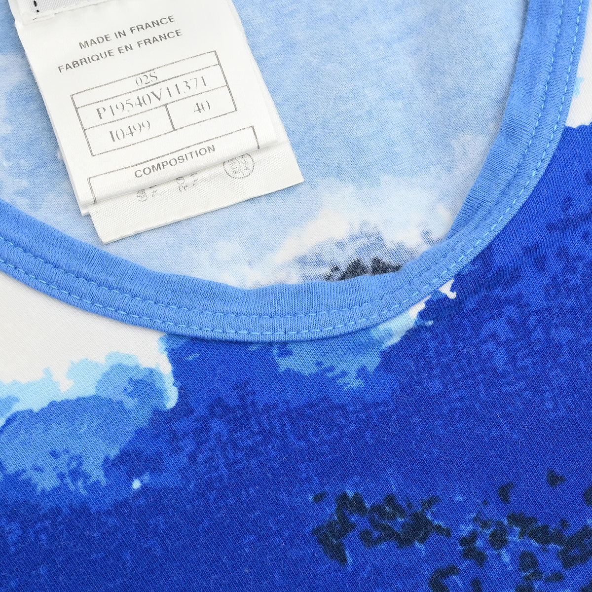 Chanel 2002 Surf Line Sleeveless Tank Top Blue #40