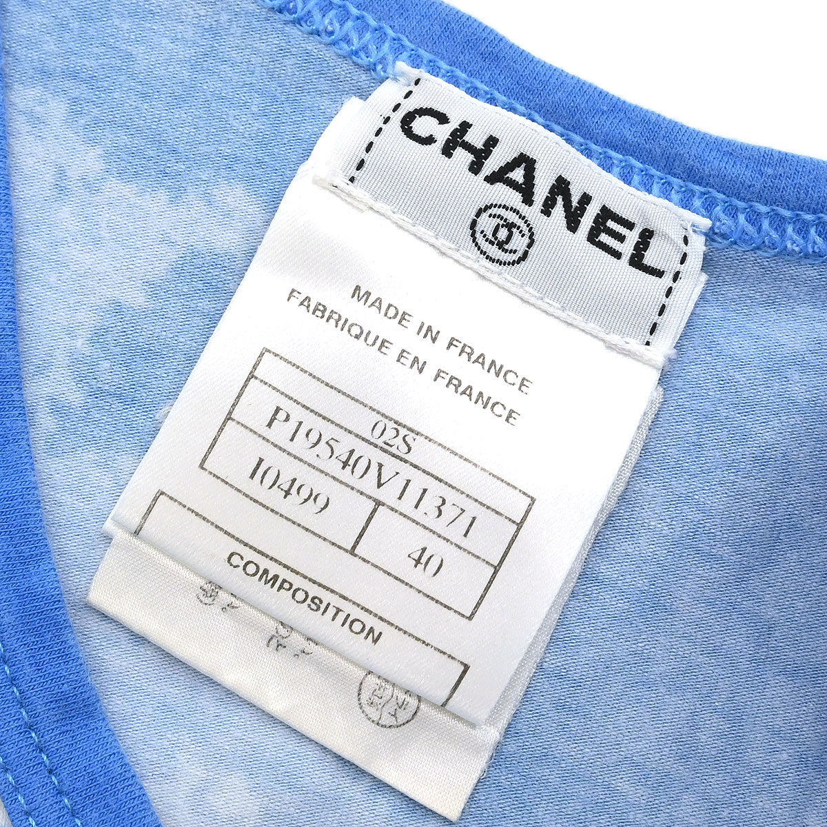 Chanel 2002 Surf Line Sleeveless Tank Top Blue #40