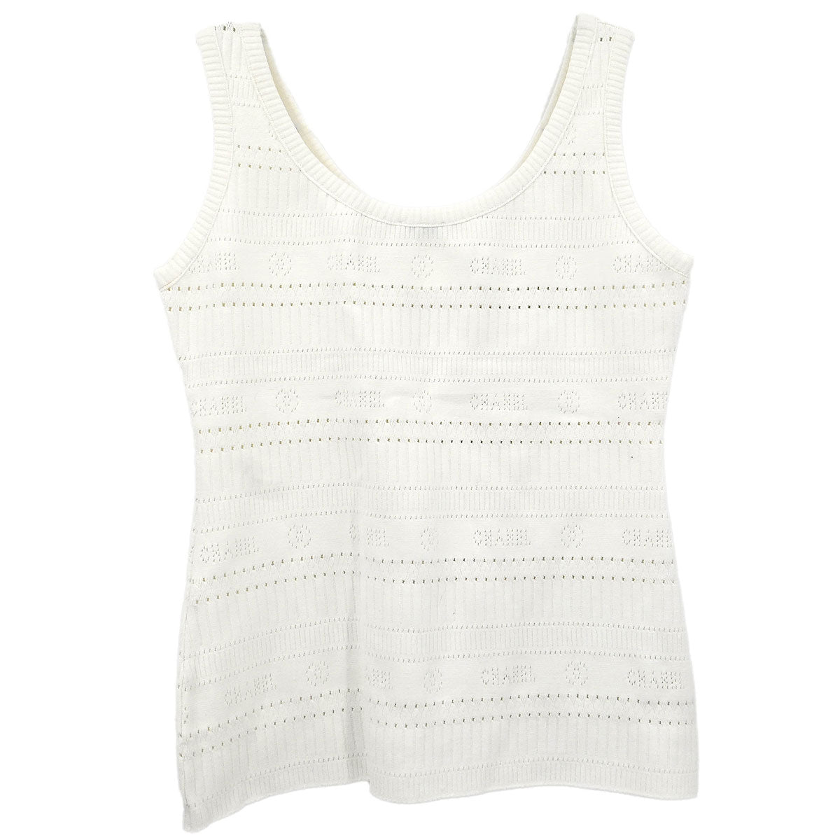 Chanel 1997 Sleeveless Tank Top White #42