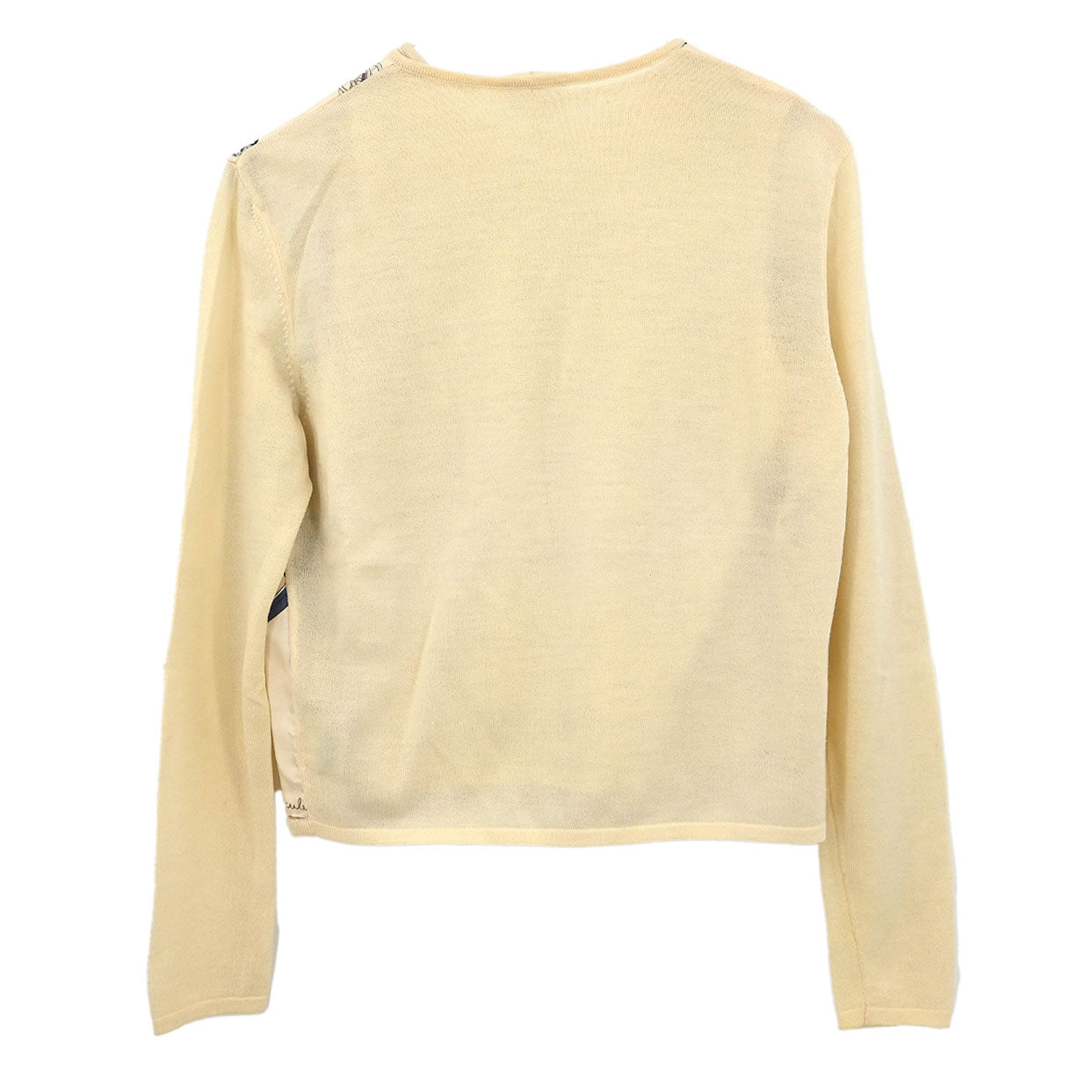 Hermes Ensemble Cardigan Sleeveless Top Off-white #XS