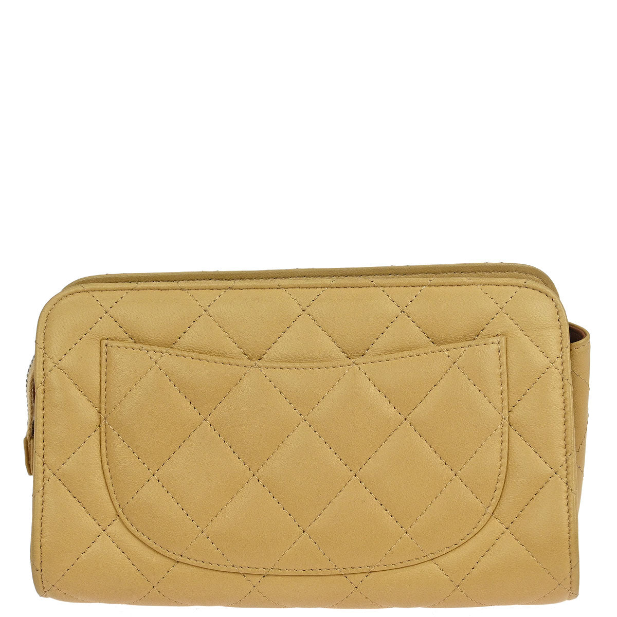 Chanel 2005-2006 Beige Lambskin Pouch