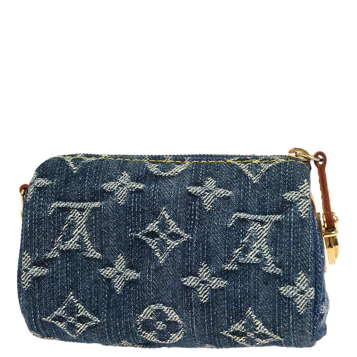 Louis Vuitton 2006 Blue Monogram Denim Trousse Speedy PM Pouch M95082
