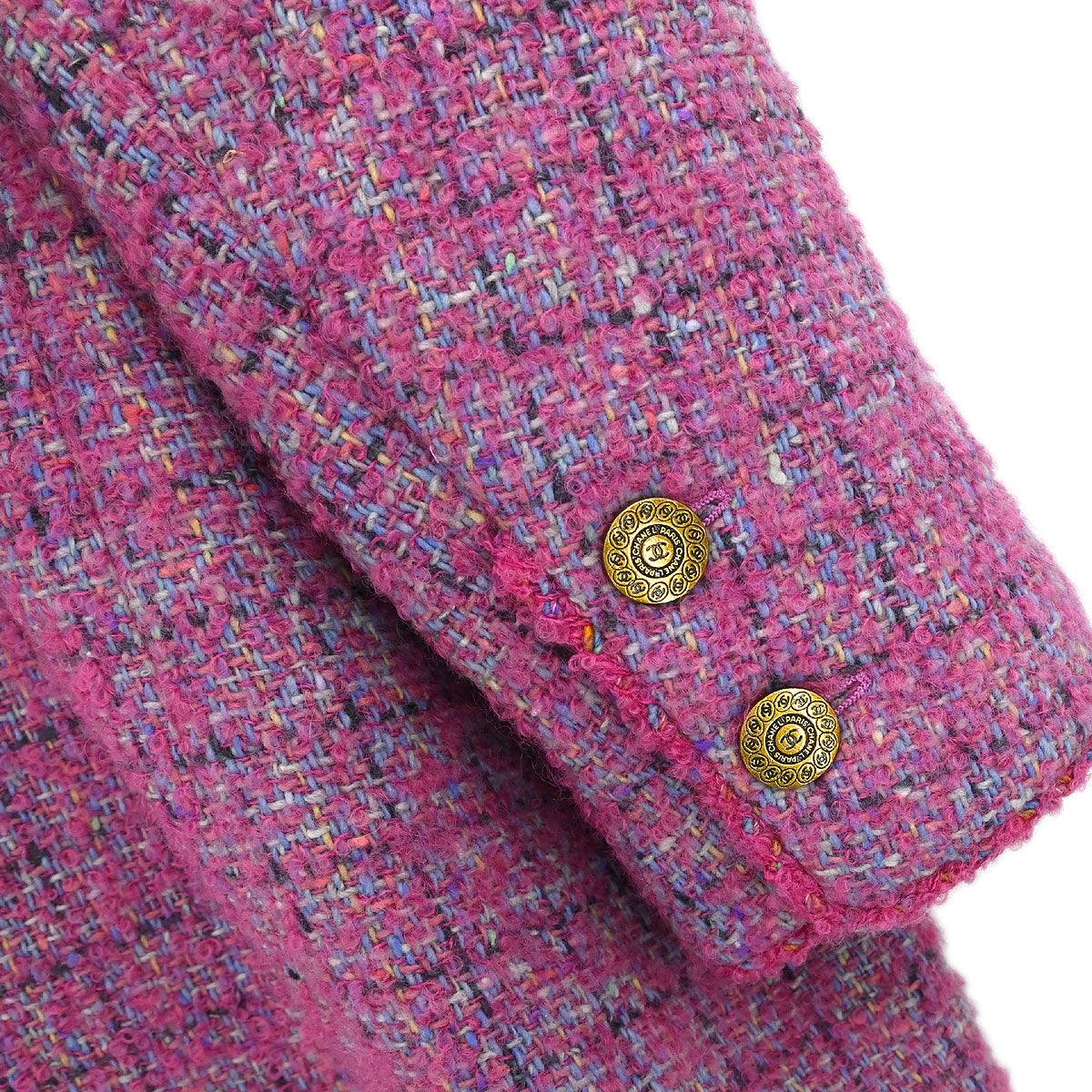 Chanel 1997 Single Breasted Coat Pink #46