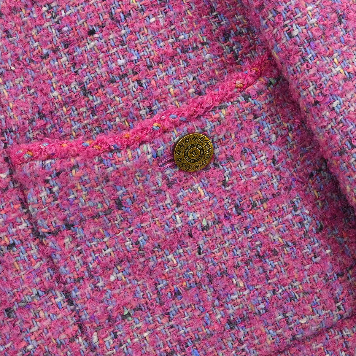 Chanel 1997 Single Breasted Coat Pink #46