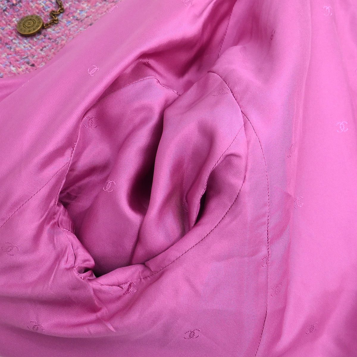 Chanel 1997 Single Breasted Coat Pink #46
