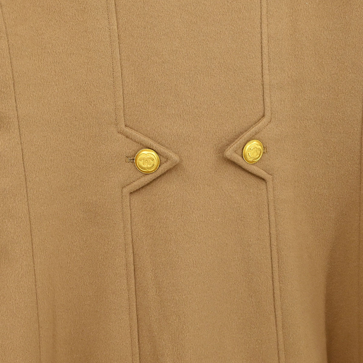 Chanel Double Breasted Jacket Beige