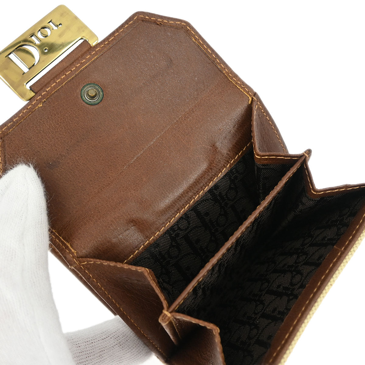 Christian Dior Beige Canvas Street Chic Wallet