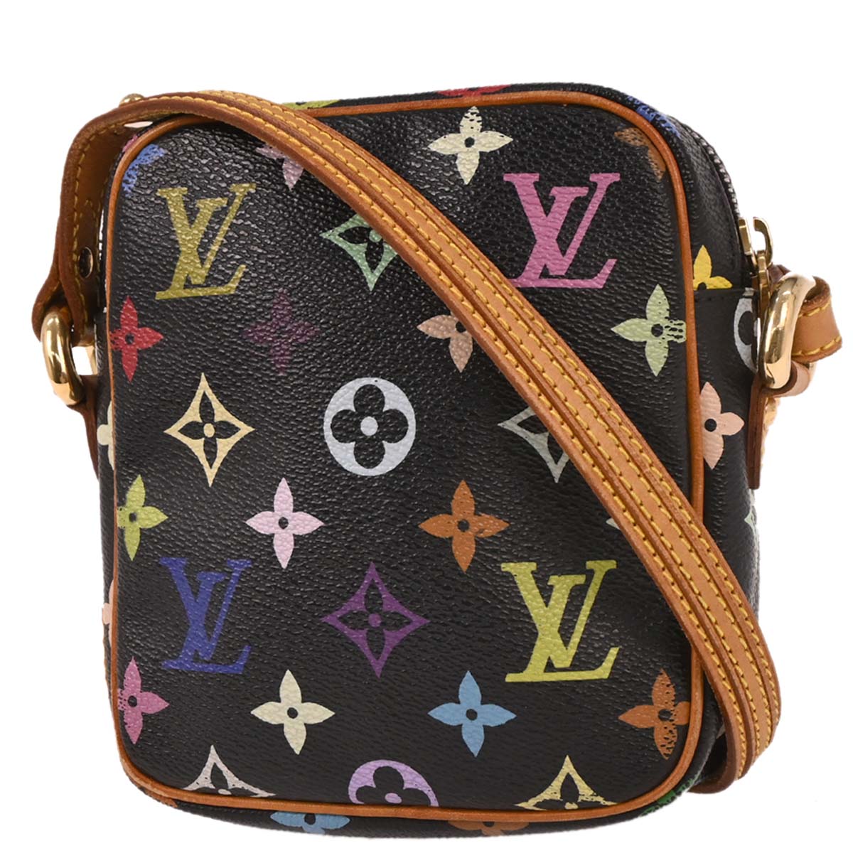 Louis Vuitton 2005 Black Monogram Multicolor Rift Shoulder Bag M40056