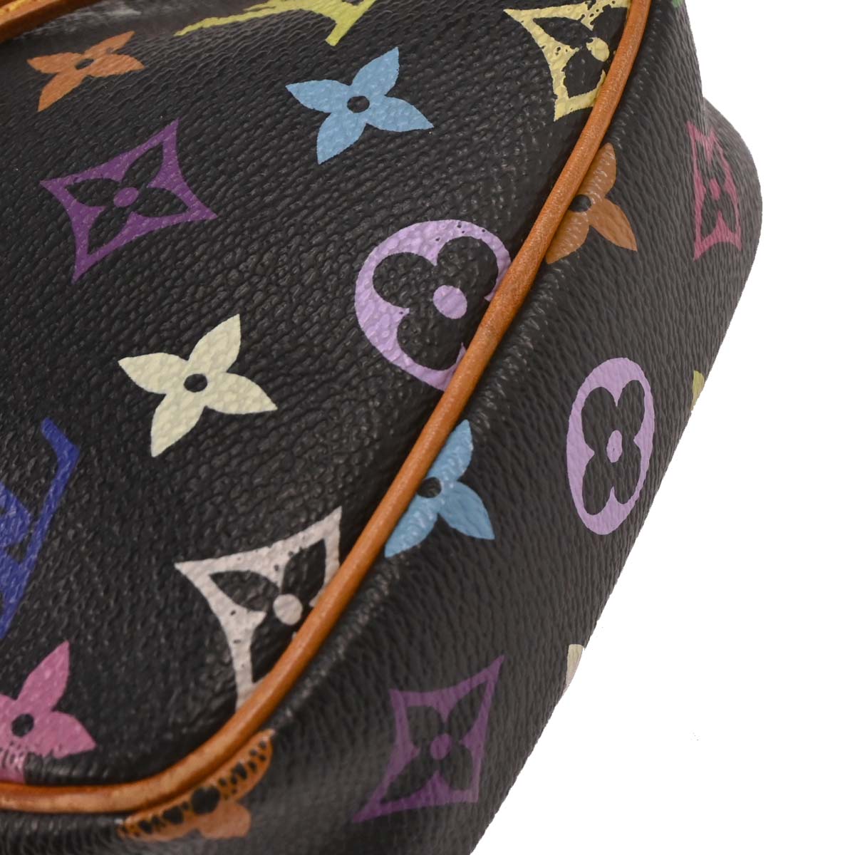 Louis Vuitton 2005 Black Monogram Multicolor Rift Shoulder Bag M40056