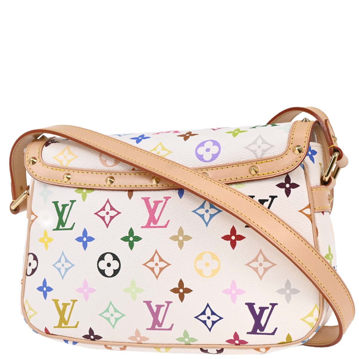 Louis Vuitton 2004 White Monogram Multicolor Sologne M92661