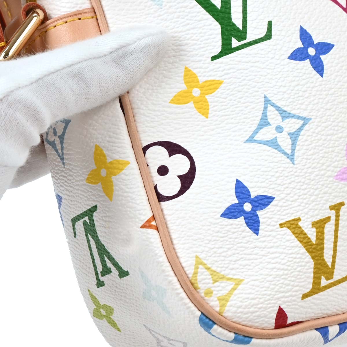 Louis Vuitton 2004 White Monogram Multicolor Sologne M92661