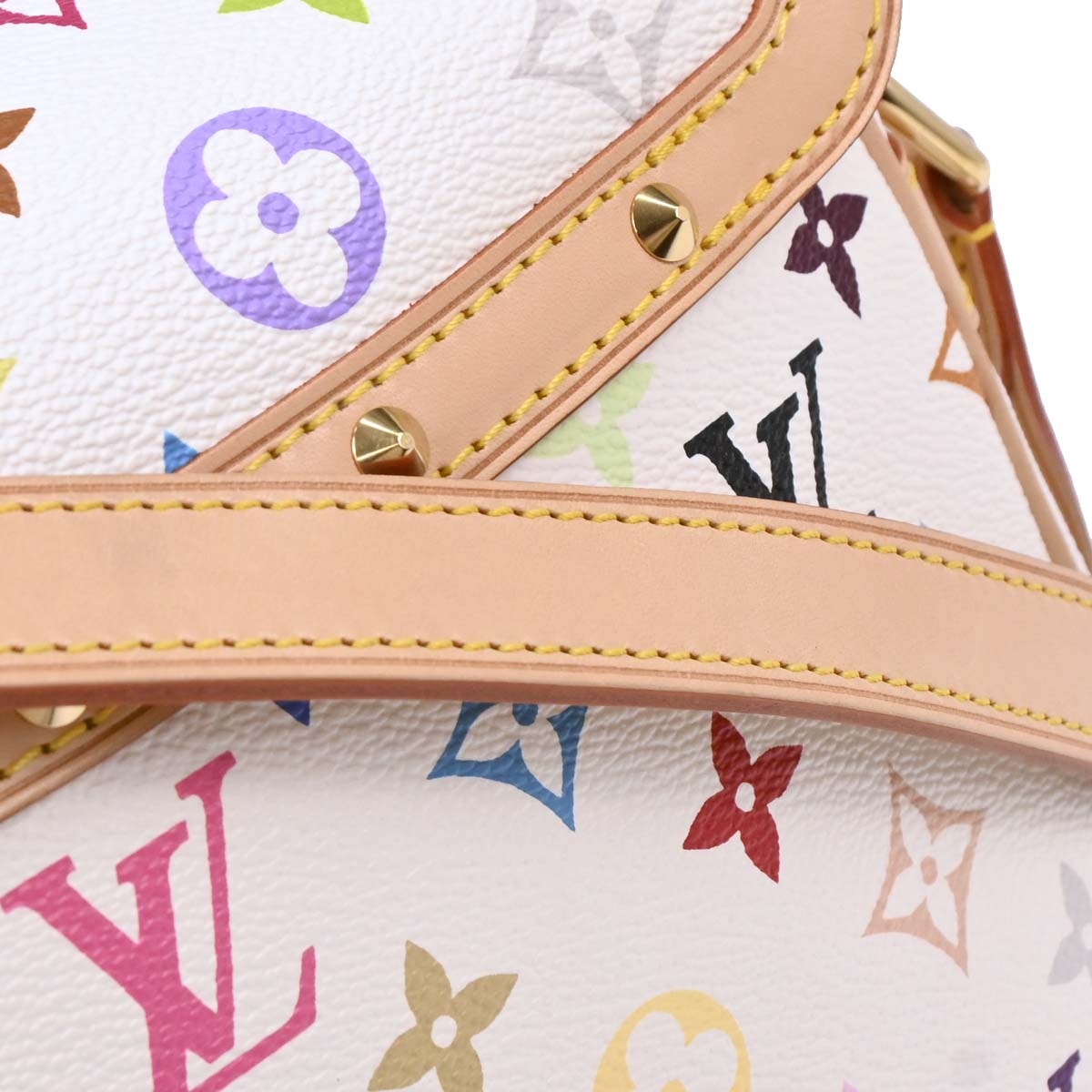Louis Vuitton 2004 White Monogram Multicolor Sologne M92661