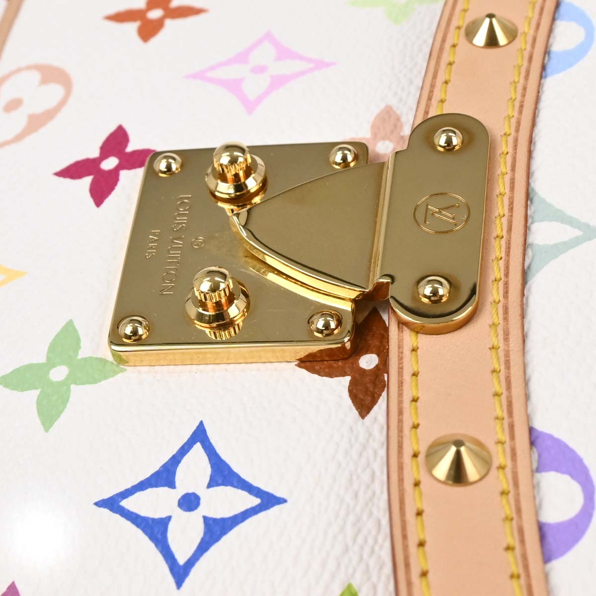 Louis Vuitton 2004 White Monogram Multicolor Sologne M92661