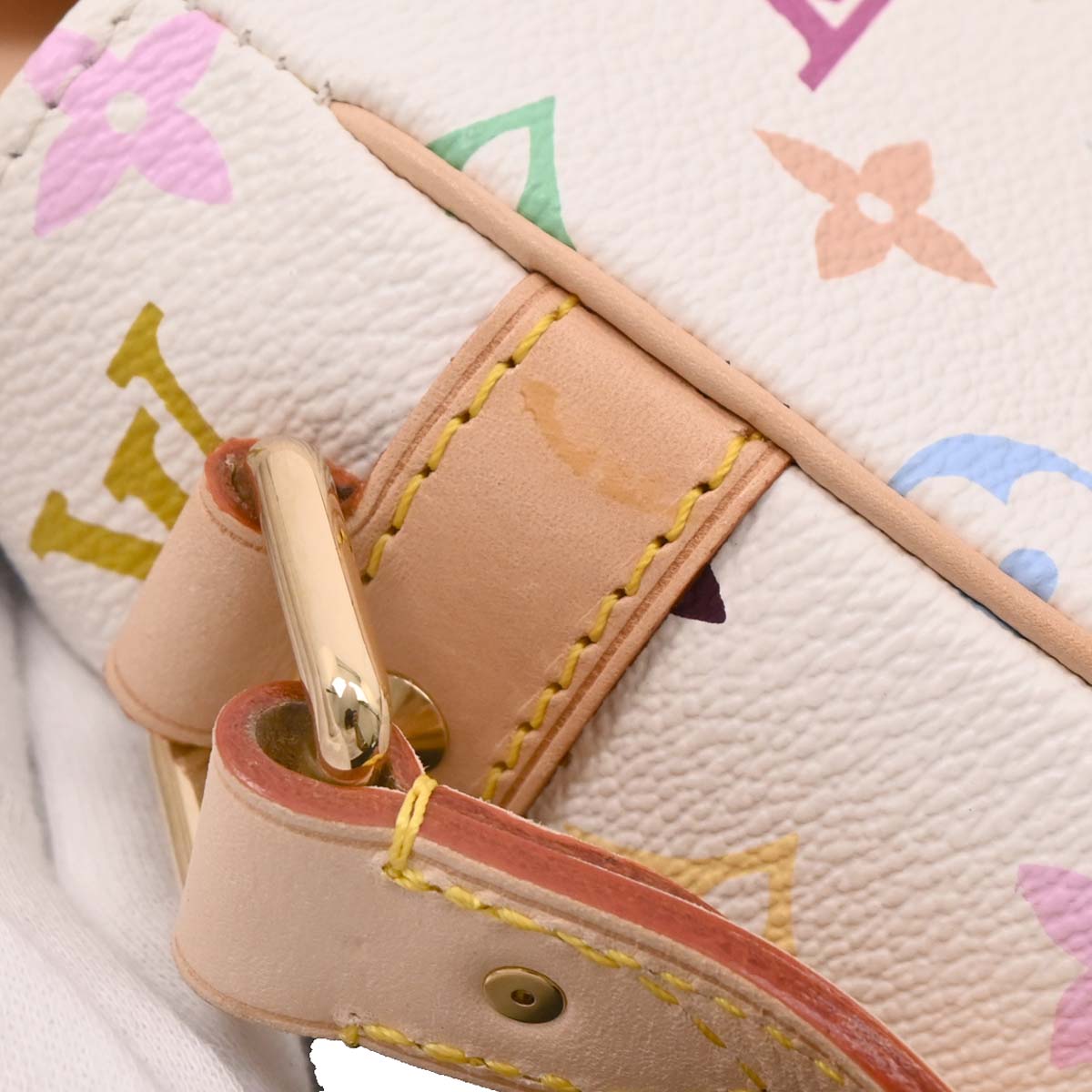 Louis Vuitton 2004 White Monogram Multicolor Sologne M92661
