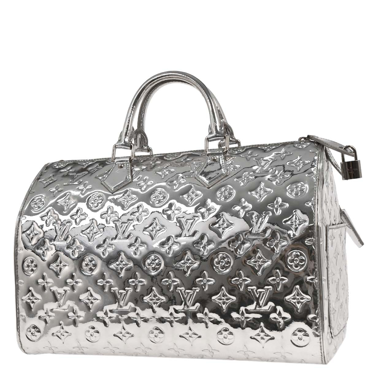 Louis Vuitton 2008 Silver Monogram Miroir Speedy 35 Handbag M95786