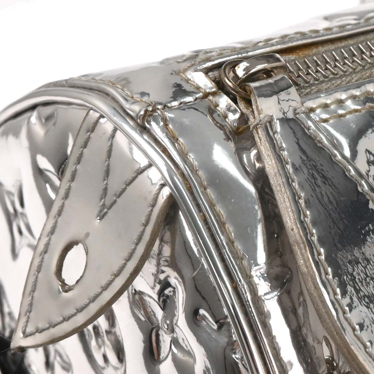 Louis Vuitton 2008 Silver Monogram Miroir Speedy 35 Handbag M95786