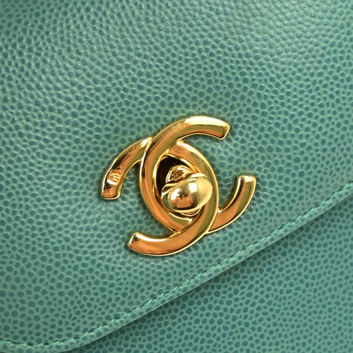 Chanel 1997-1999 Green Caviar Handbag
