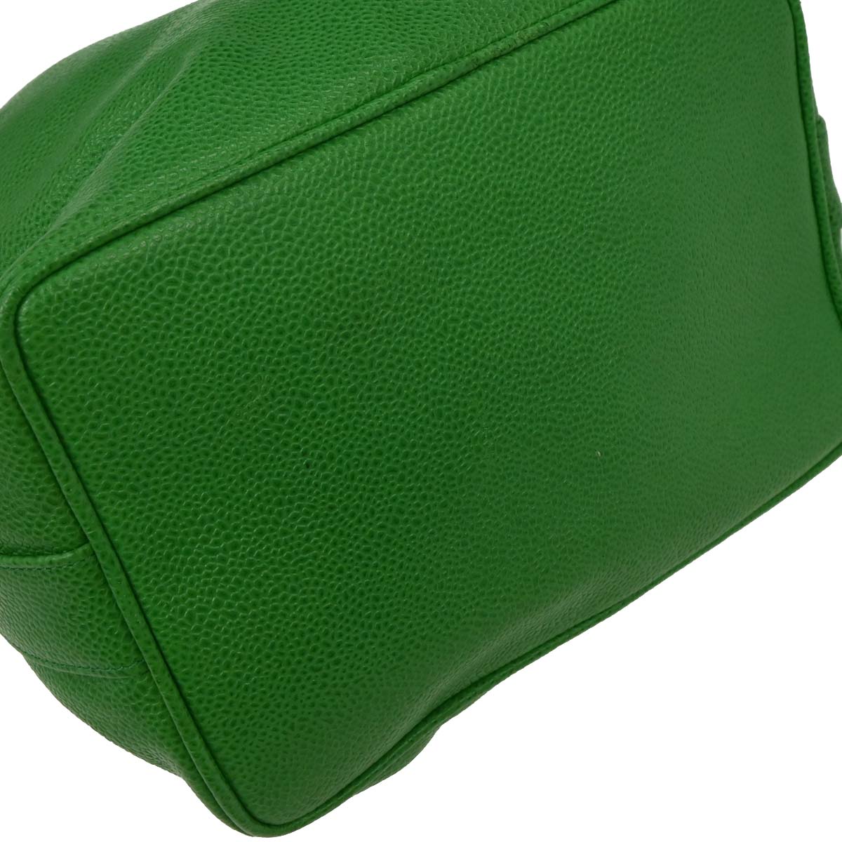 Chanel Green Caviar Bucket Shoulder Bag