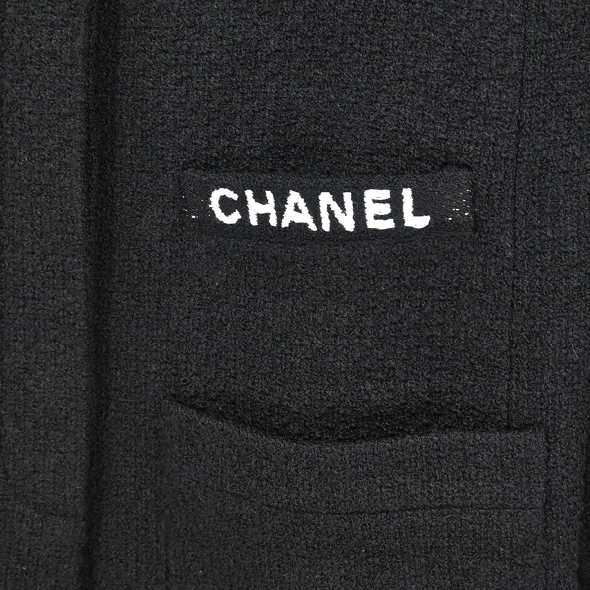 Chanel 1995 Single Breasted Collarless Jacket Black #40
