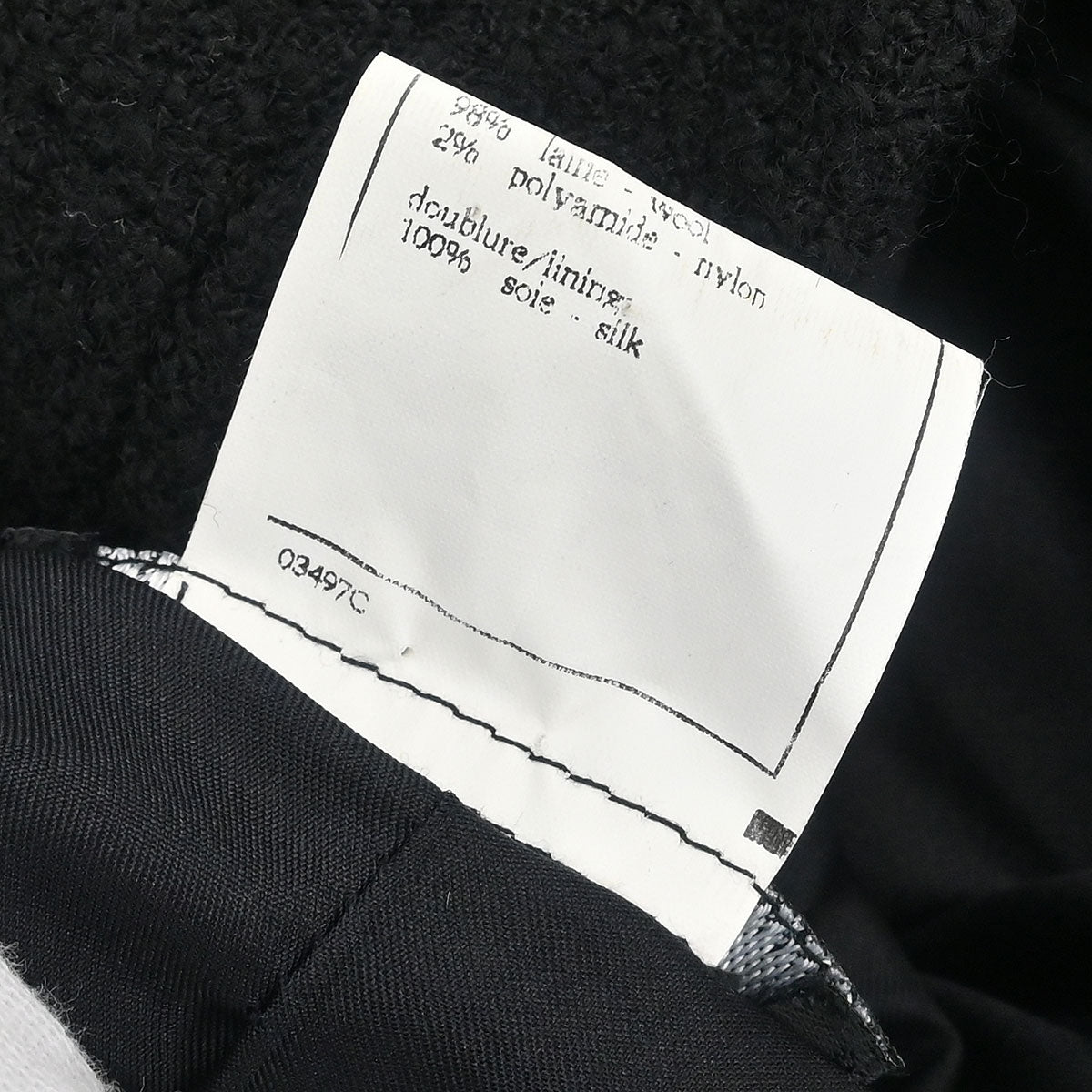 Chanel 1995 Single Breasted Collarless Jacket Black #40