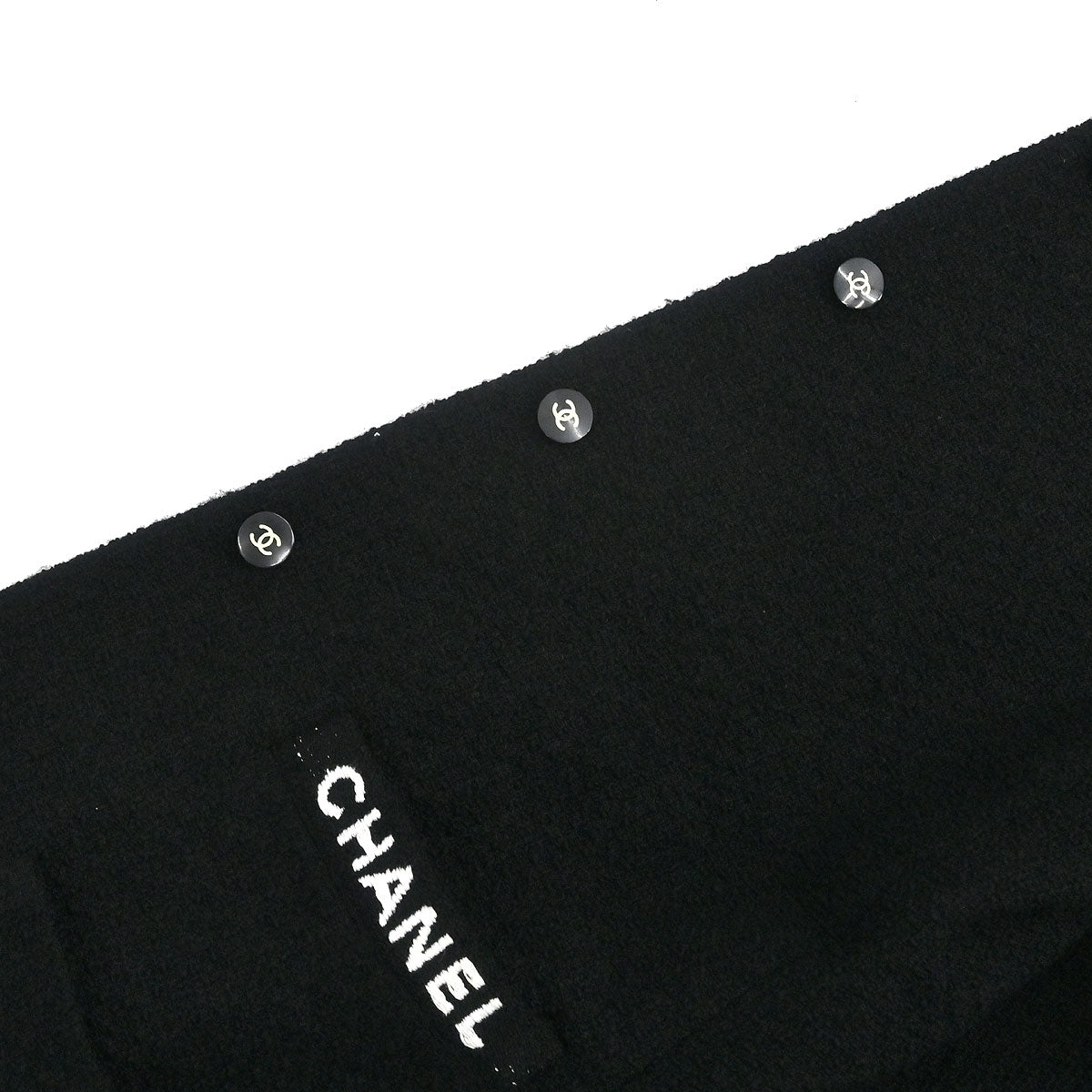Chanel 1995 Single Breasted Collarless Jacket Black #40