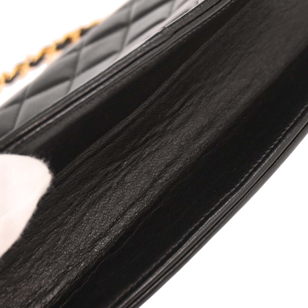 Chanel 1994-1996 Black Lambskin Paris Shoulder Bag