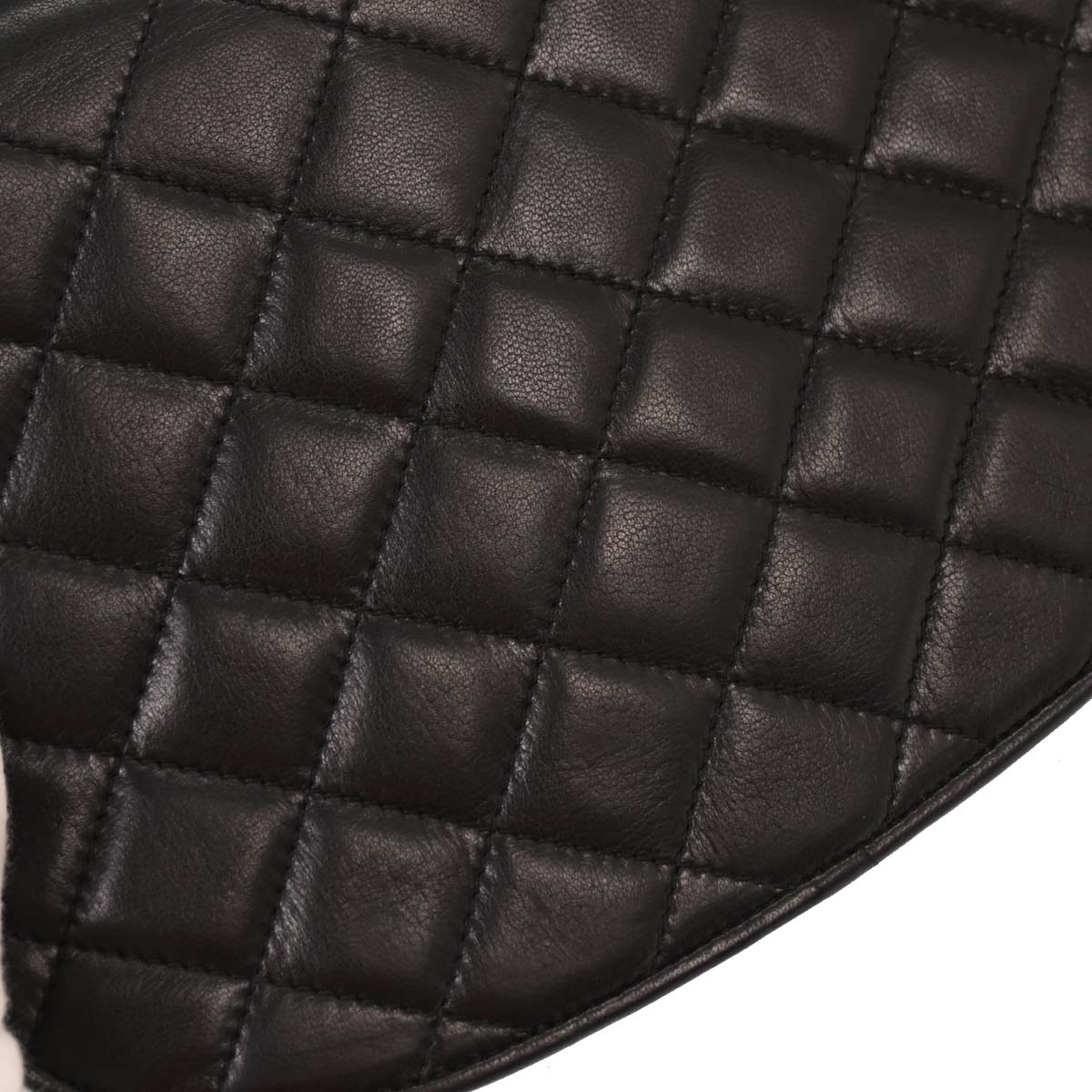 Chanel 1994-1996 Black Lambskin Paris Shoulder Bag