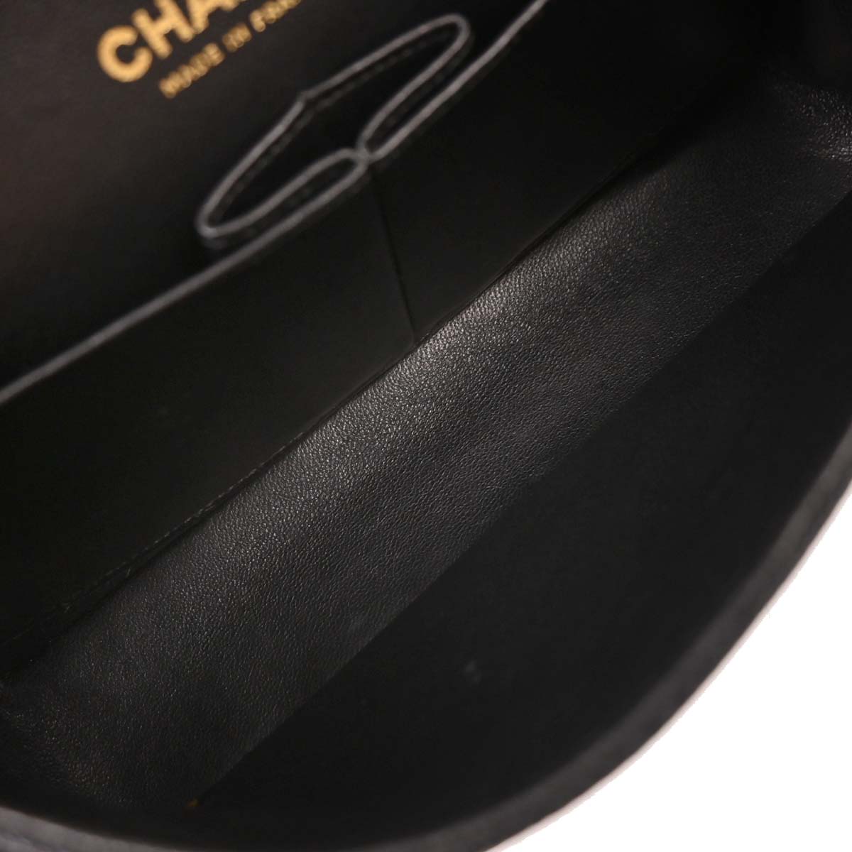 Chanel 2008-2009 Black Calfskin Medium Classic Double Flap Shoulder Bag