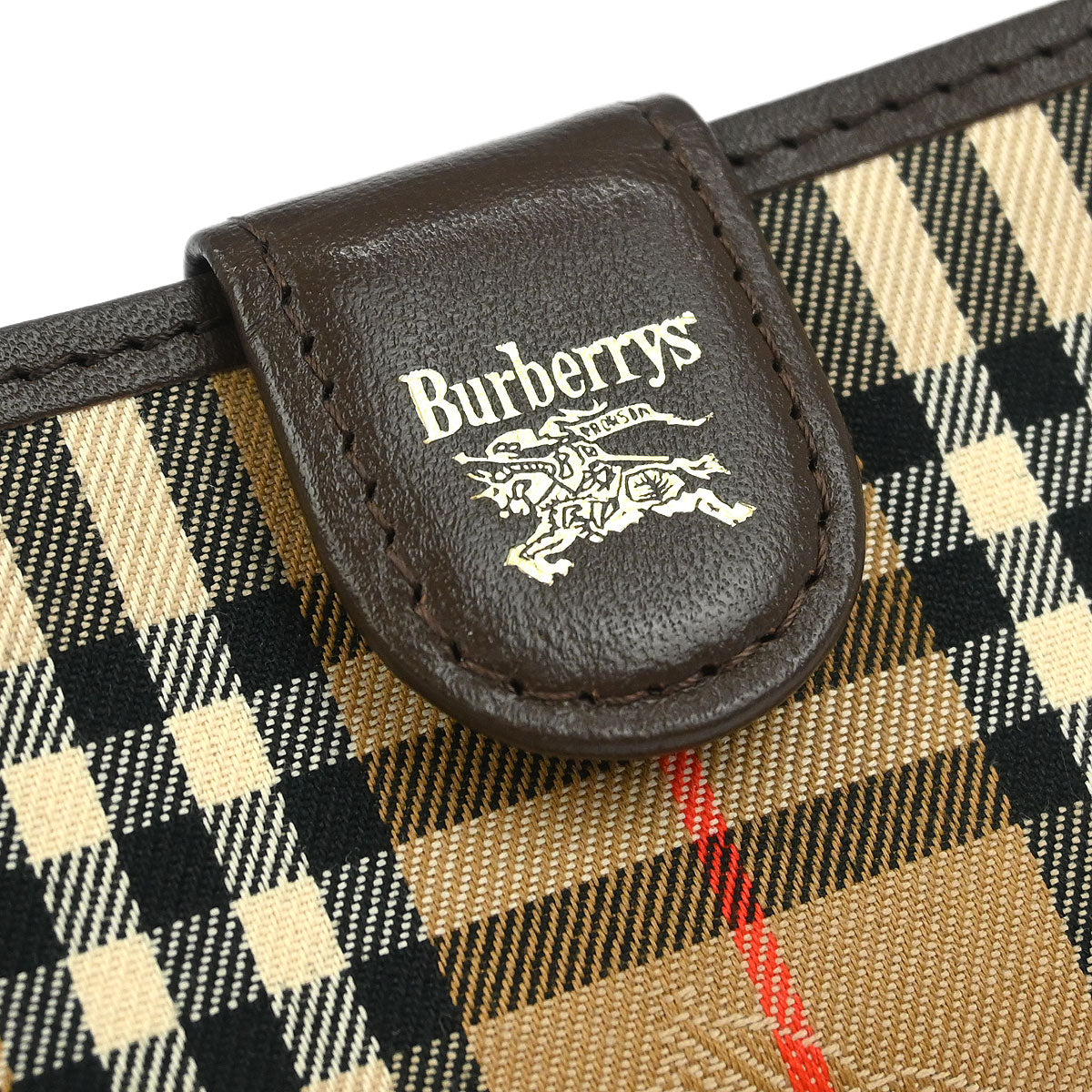 Burberrys Beige House Check Four Hook Key Case Small Good