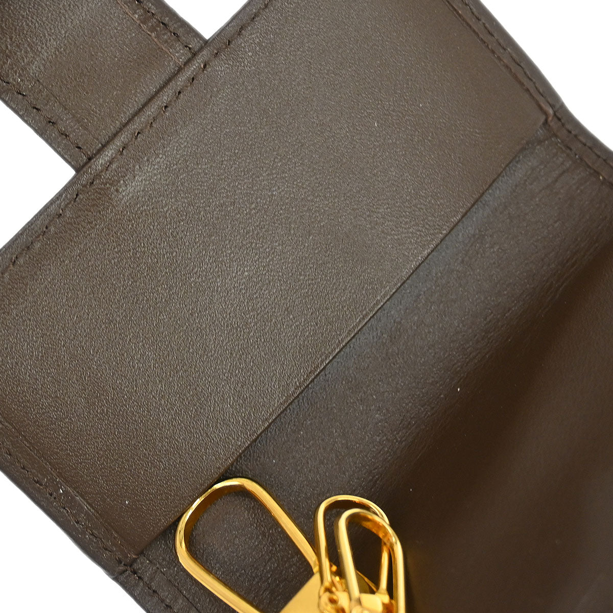 Burberrys Beige House Check Four Hook Key Case Small Good