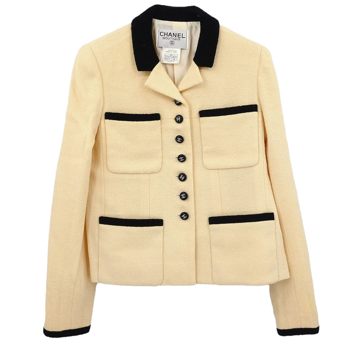 Chanel 1996 Single Breasted Jacket Off-white #38