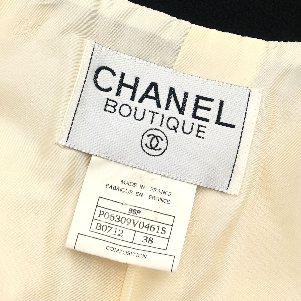 Chanel 1996 Single Breasted Jacket Off-white #38