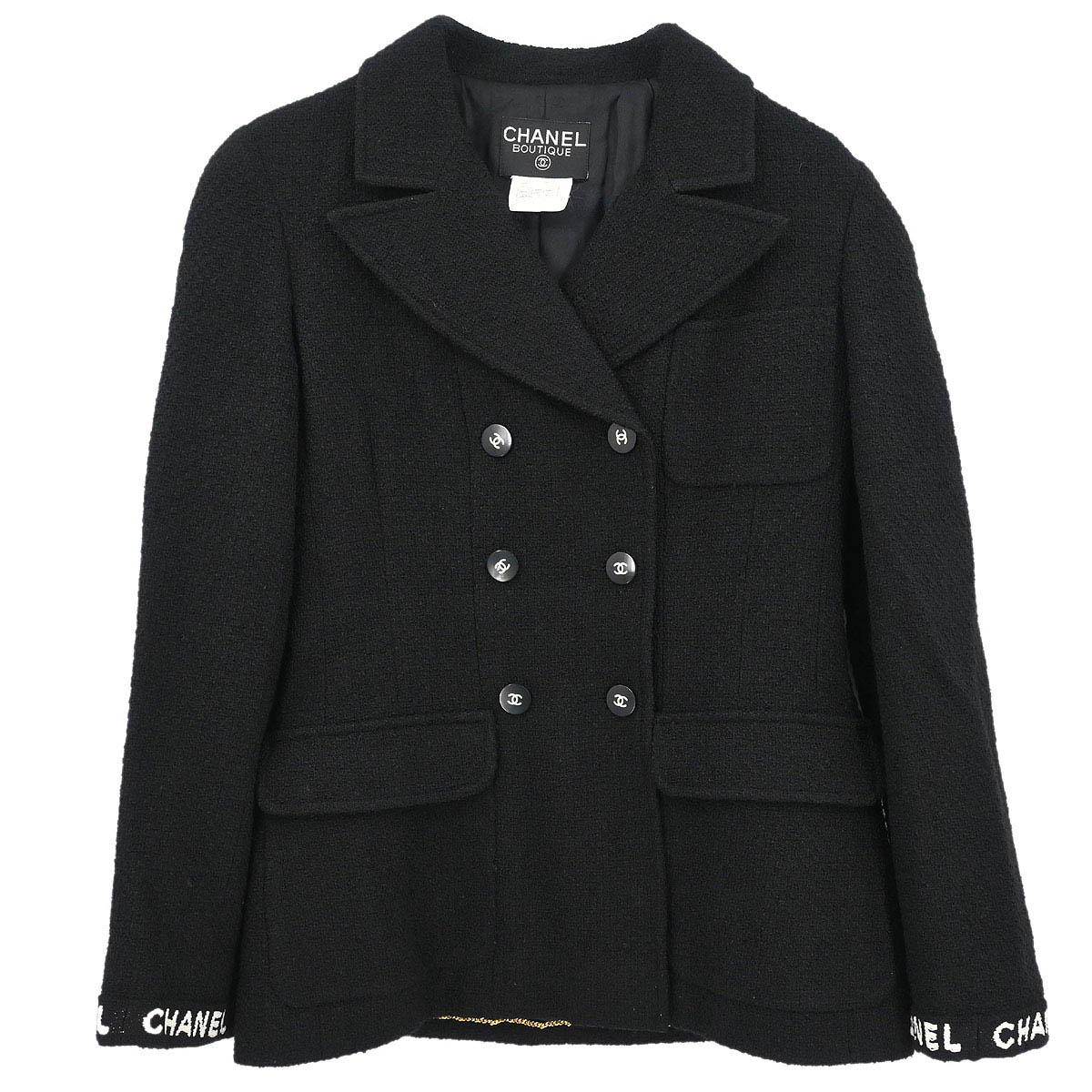 Chanel 1995 Double Breasted Jacket Black #40