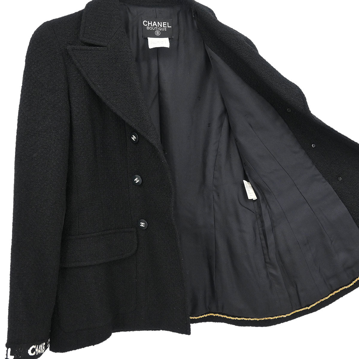 Chanel 1995 Double Breasted Jacket Black #40