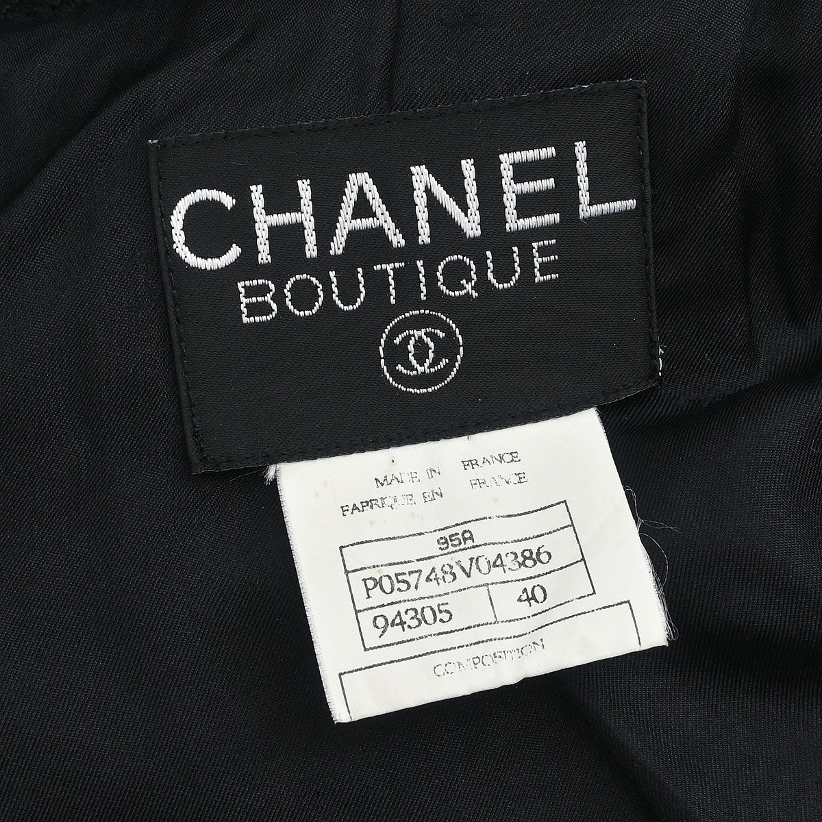 Chanel 1995 Double Breasted Jacket Black #40