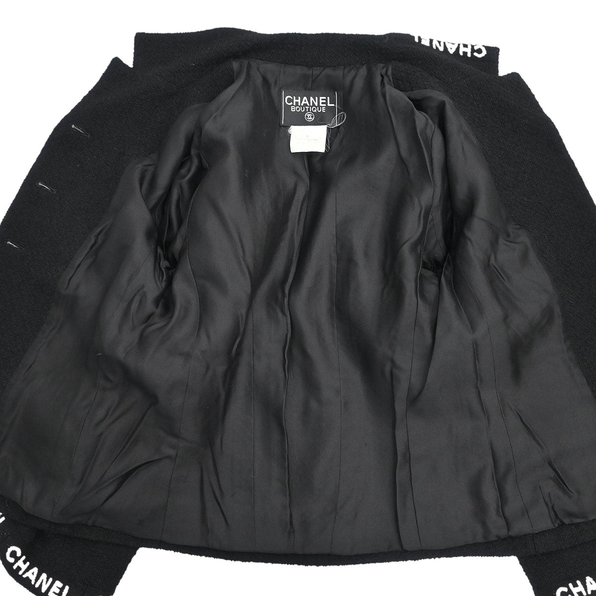 Chanel 1995 Single Breasted Jacket Black #38