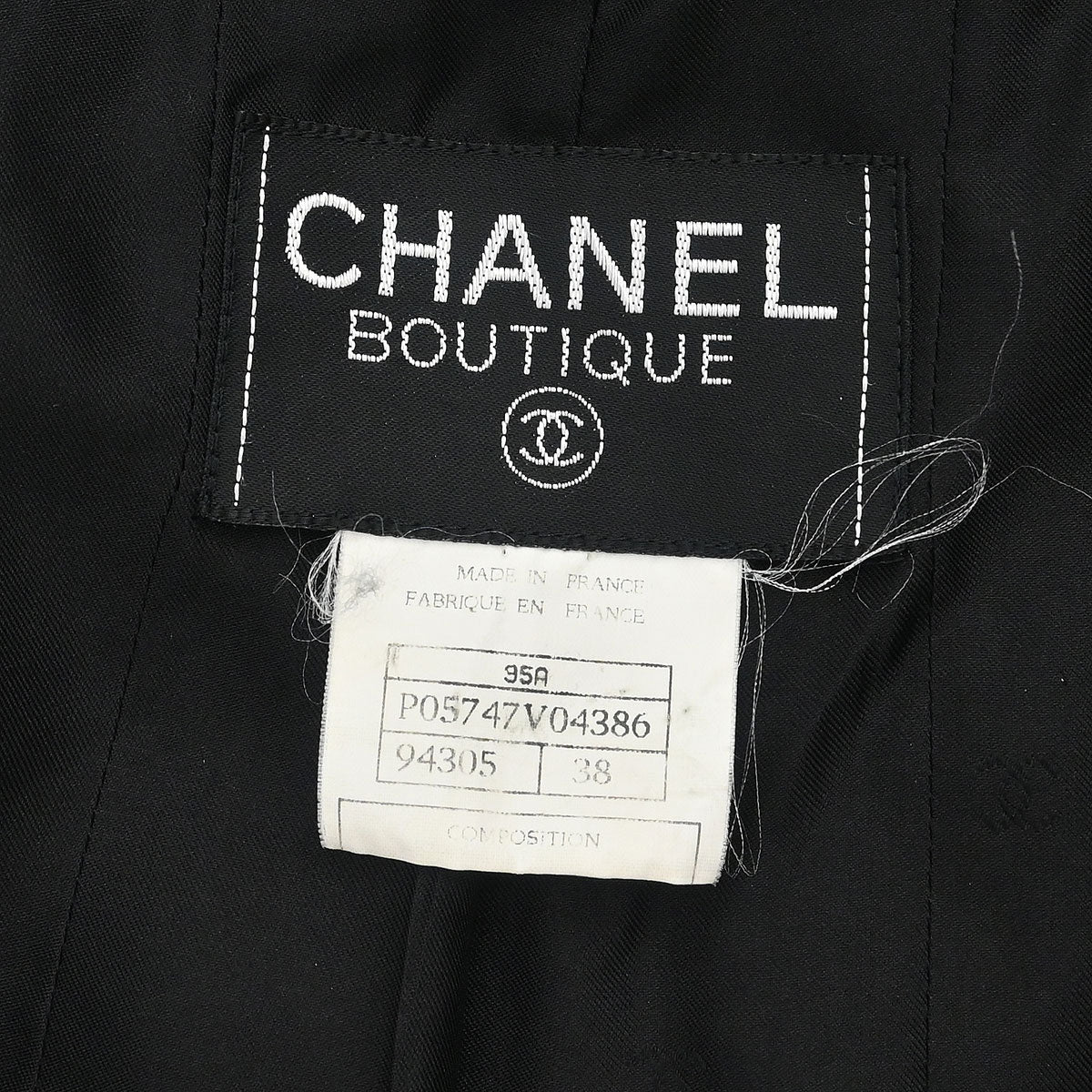 Chanel 1995 Single Breasted Jacket Black #38