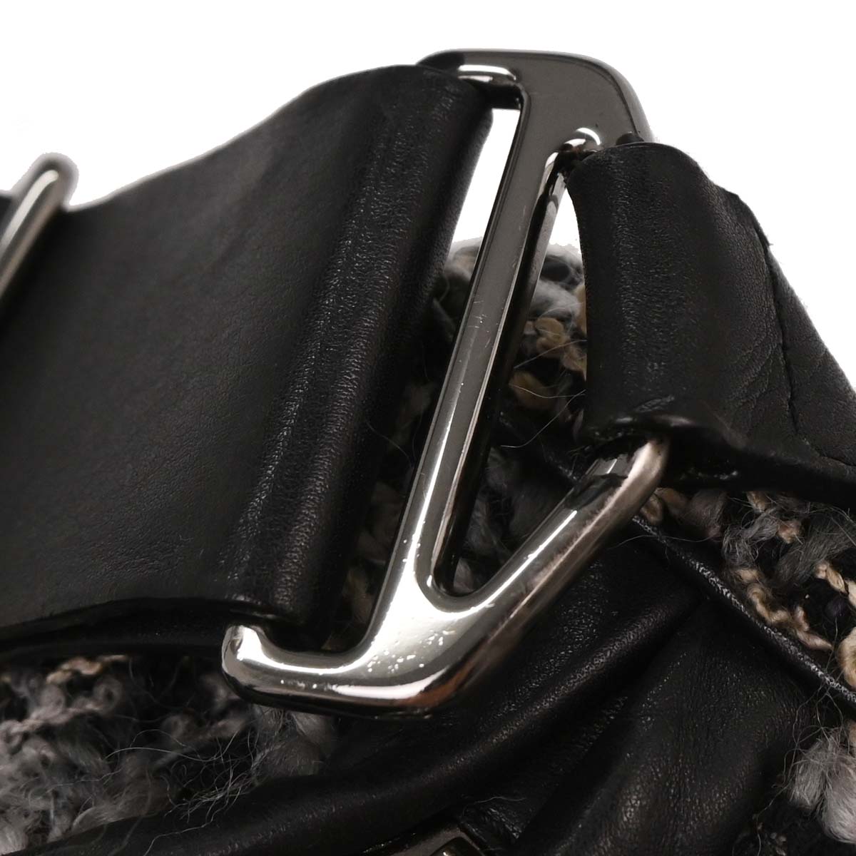 Chanel 2005-2006 Black Tweed Camellia Shoulder Bag