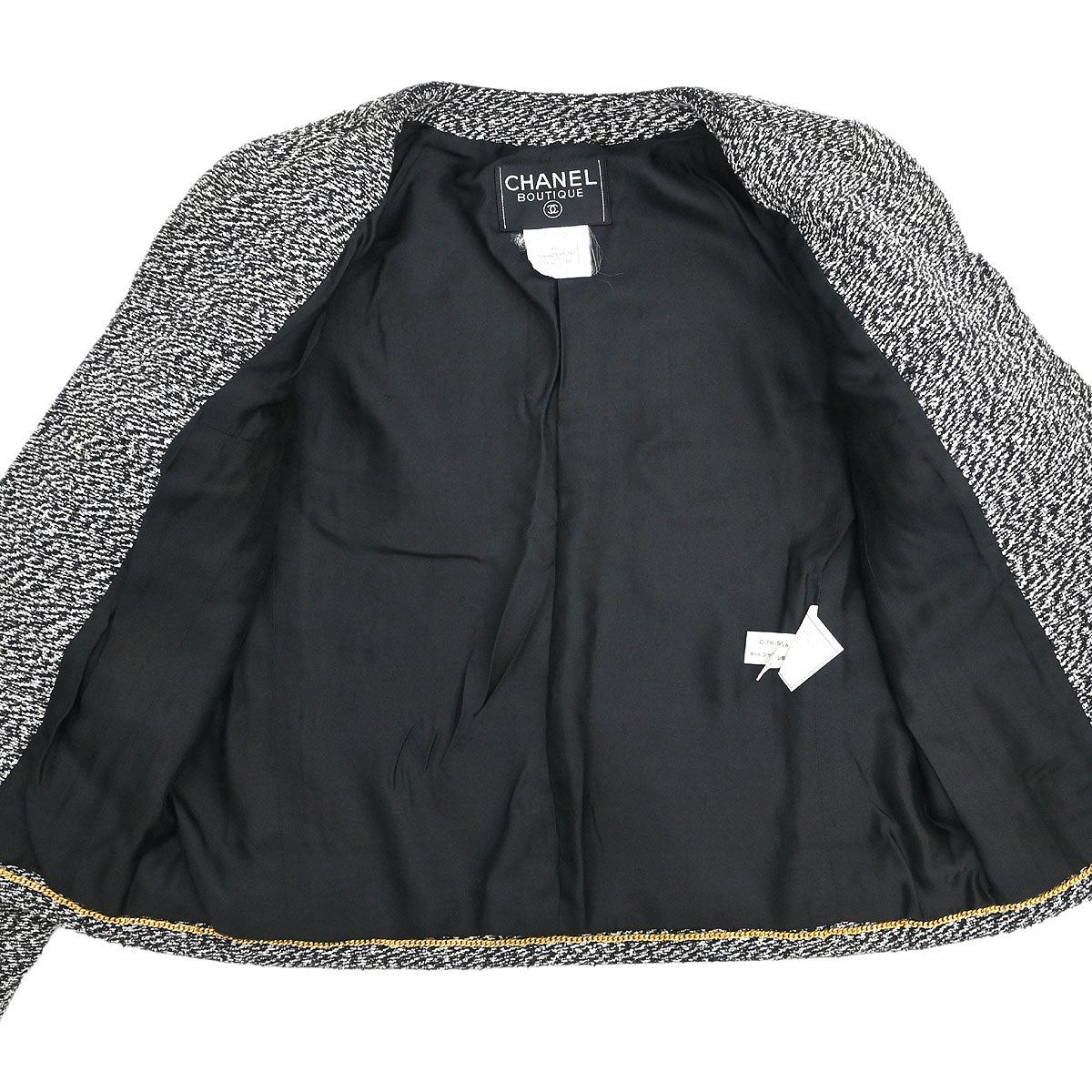 Chanel 1997 Collarless Jacket Black #36