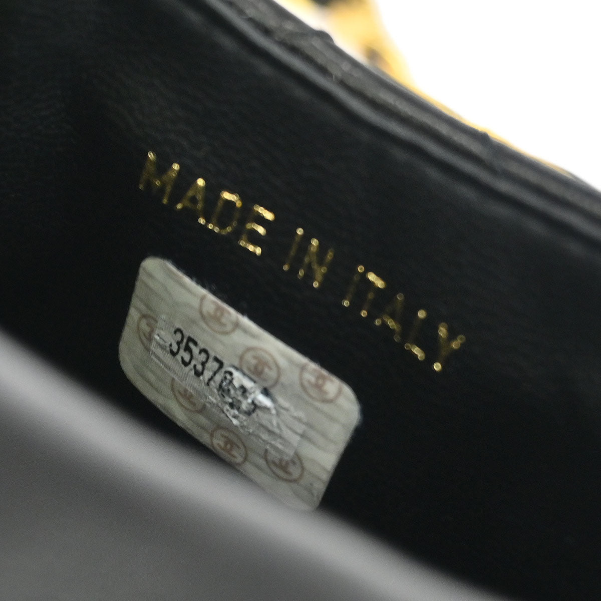 Chanel 1994-1996 Black Lambskin Chain Shoulder Bag Pochette Case