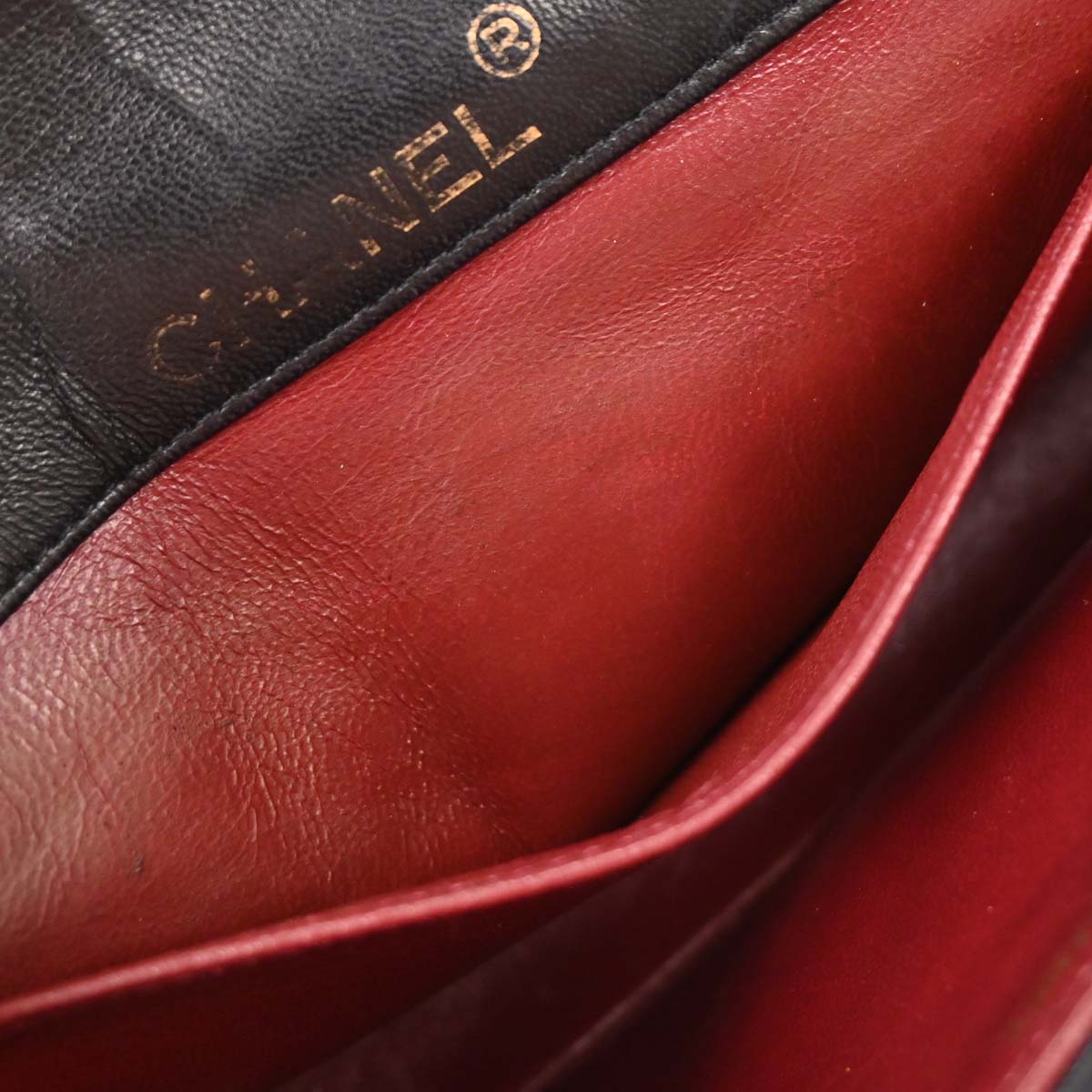 Chanel 1986-1988 Black Lambskin Shoulder Bag