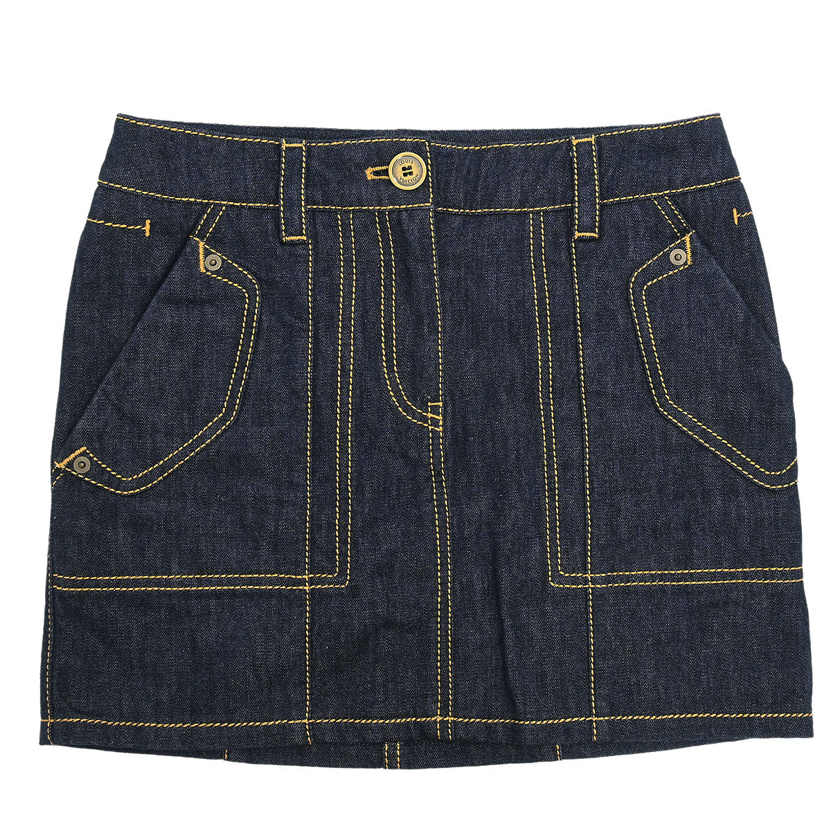 Louis Vuitton Denim Skirt Indigo #36